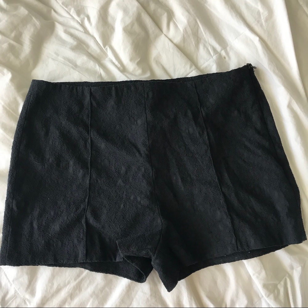 Black Zara Basic Lace Shorts